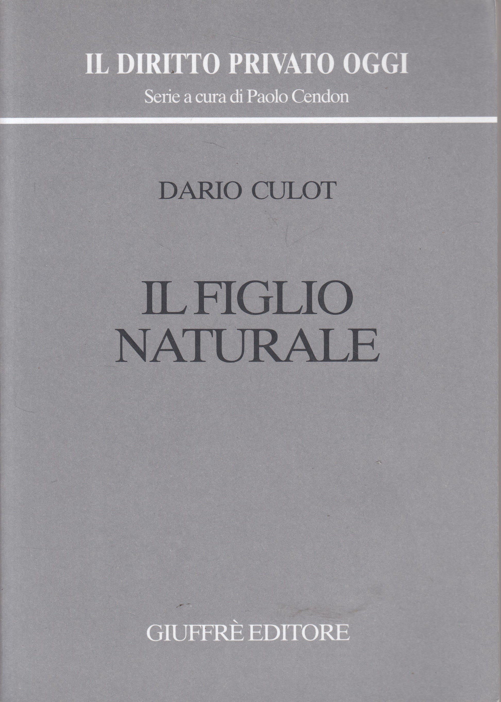 LZ- IL FIGLIO NATURALE - CULOT - GIUFFRE' - DIRITTO PRIVATO -- 2004 - B - YFS472