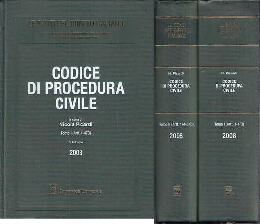 LZ - CODICE DI PROCEDURA CIVILE TOMO I E II - GIUFFRE' --- 2008 - C - YFS353