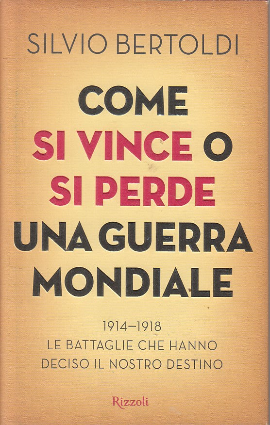 LS- COME SI VINCE O SI PERDE GUERRA MONDIALE -- RIZZOLI --- 2005 - CS - YFS206