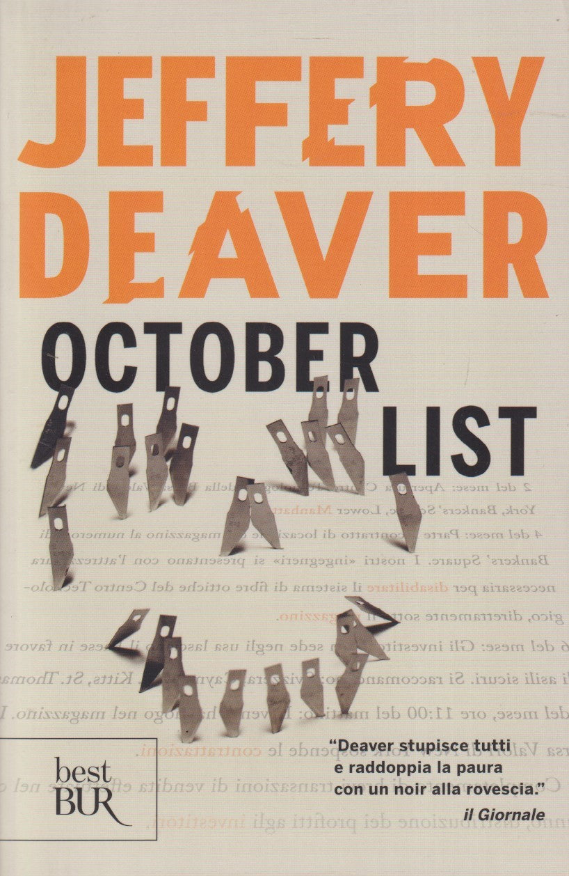 October list - Jeffery Deaver - Rizzoli Best BUR - JXS331