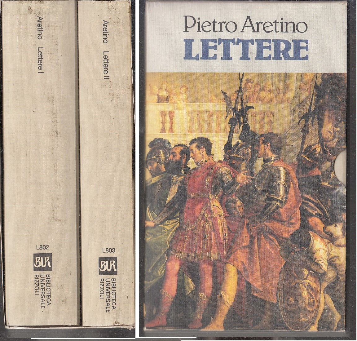 LN- LETTERE COFANETTO 2 VOLUMI- PIETRO ARETINO- RIZZOLI- BUR- 1a ED.- 1991- B- XFS