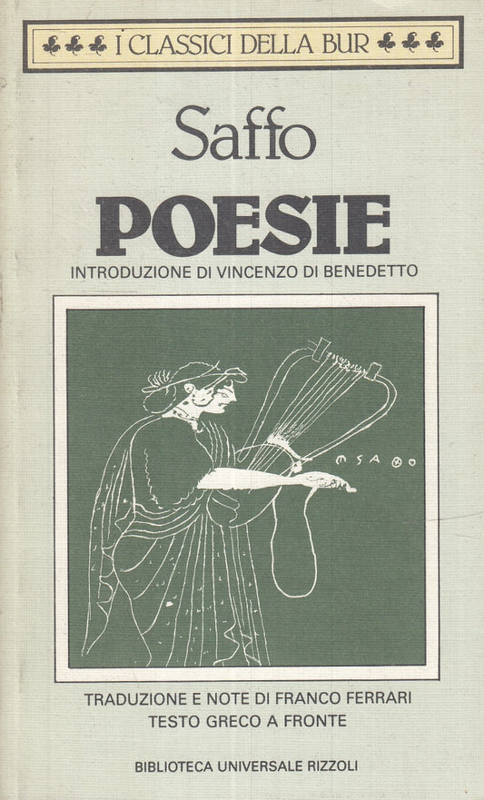 LN- POESIE TESTO GRECO A FRONTE - SAFFO - RIZZOLI - BUR CLASSICI --- B - XFS