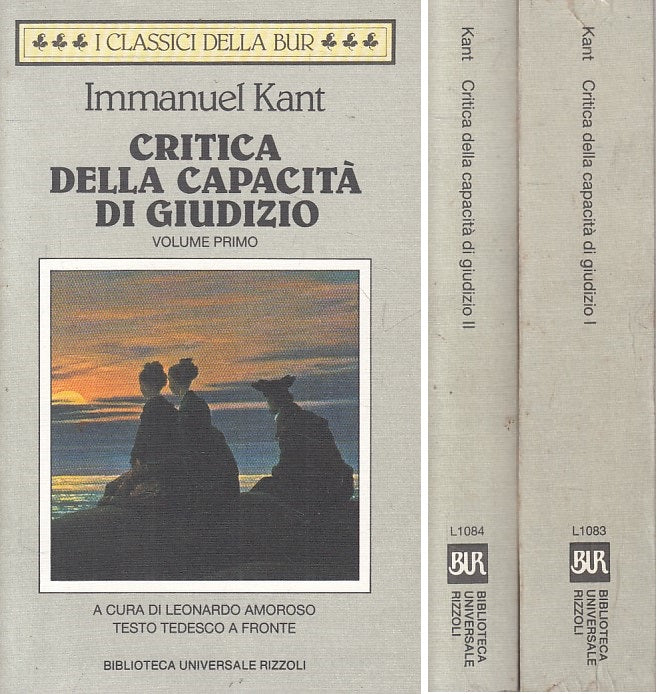 LS- CRITICA CAPACITA' GIUDIZIO 2 VOLUMI - KANT - RIZZOLI --- 1995 - B - YFS200