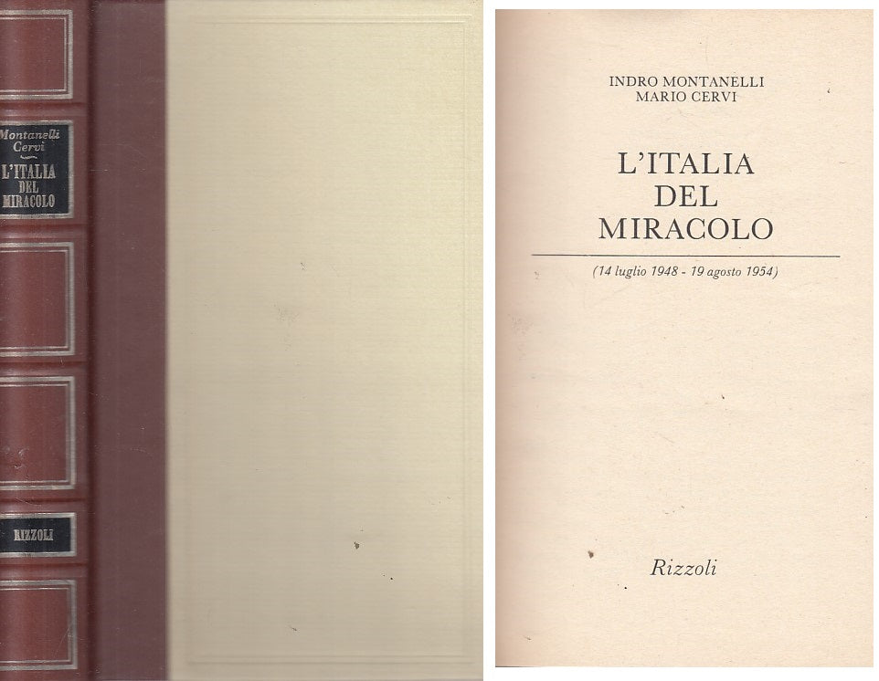 LS- L'ITALIA DEL MIRACOLO - MONTANELLI CERVI - RIZZOLI --- 1987 - C - ZFS38
