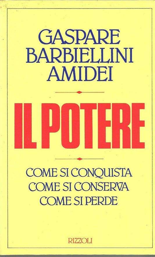 LN2- IL POTERE COME SI CONQUISTA - GASPARE BARBIELLINI AMIDEI- RIZZOLI- B- JXS67