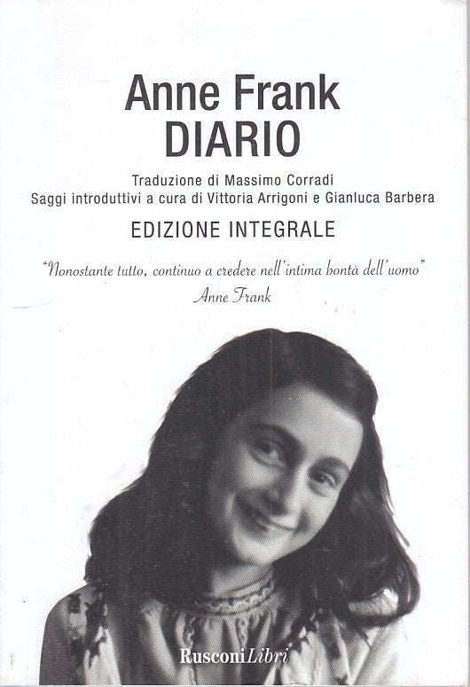 LN- DIARIO VERSIONE INTEGRALE - ANNE FRANK - RUSCONI --- 2019 - B - ZFS104