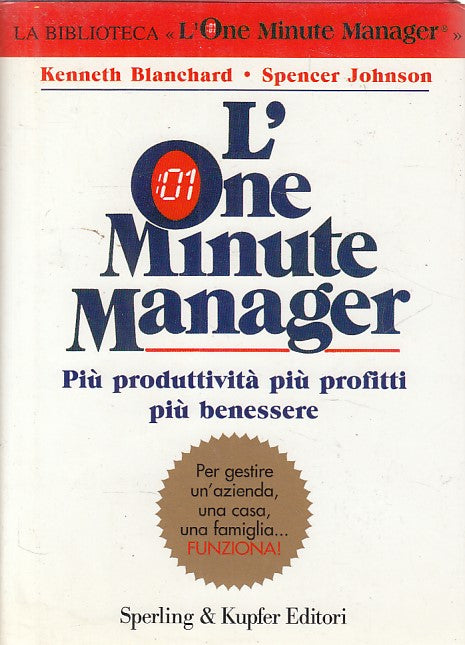 LS- L'ONE MINUTE MANAGER -- SPERLING - VARIA ECONOMIA -- 1983 - CS - ZDS65