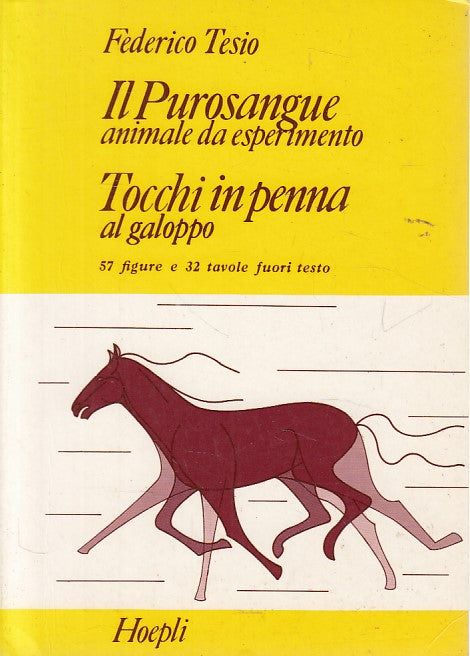 LZ- IL PUROSANGUE TOCCHI IN PENNA AL GALOPPO- TESIO- HOEPLI--- 1998 - B - ZDS619