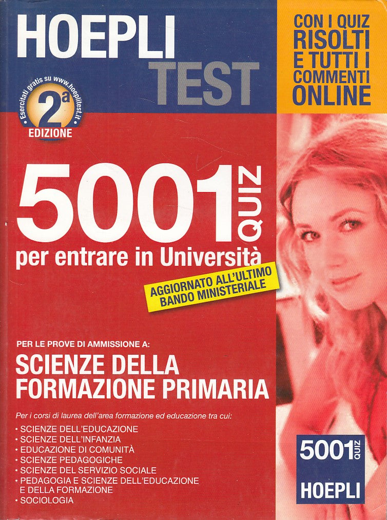 LZ- 5001 QUIZ UNIVERSITA' SCIENZE FORMAZIONE -- HOEPLI --- 2015 - B - ZDS632