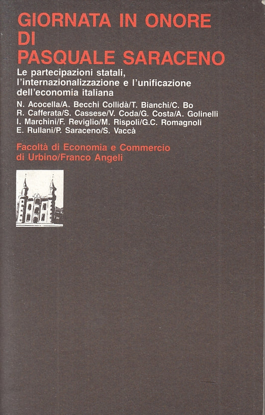 LS- GIORNATA IN ONORE DI PASQUALE SARACENO -- FRANCO ANGELI --- 1989- B- ZTS169