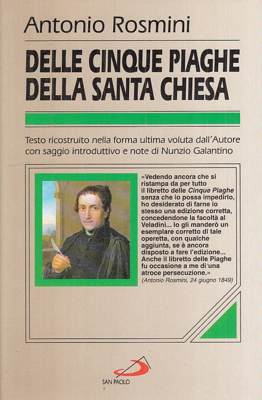 LS- CINQUE PIAGHE DELLA SANTA CHIESA - ROSMINI - SAN PAOLO--- 1997 - CS - YTS264