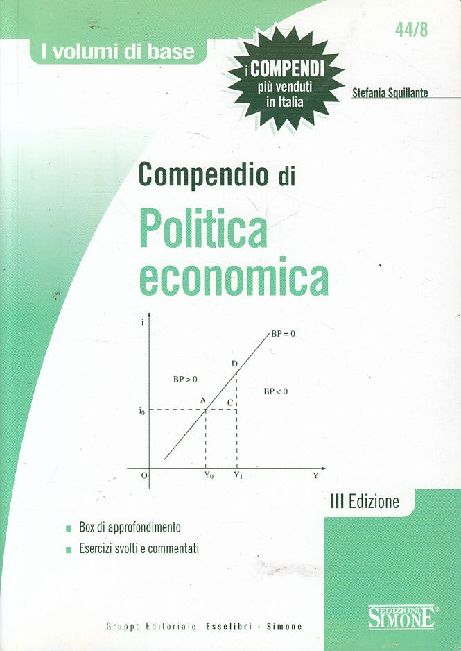 LZ- COMPENDIO DI POLITICA ECONOMICA - SQUILLANTE - SIMONE --- 2010 - B - ZFS212