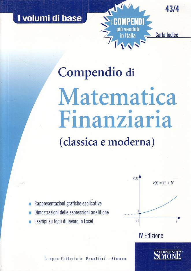 LZ- COMPENDIO DI MATEMATICA FINANZIARIA - IODICE - SIMONE ---- B - ZFS429