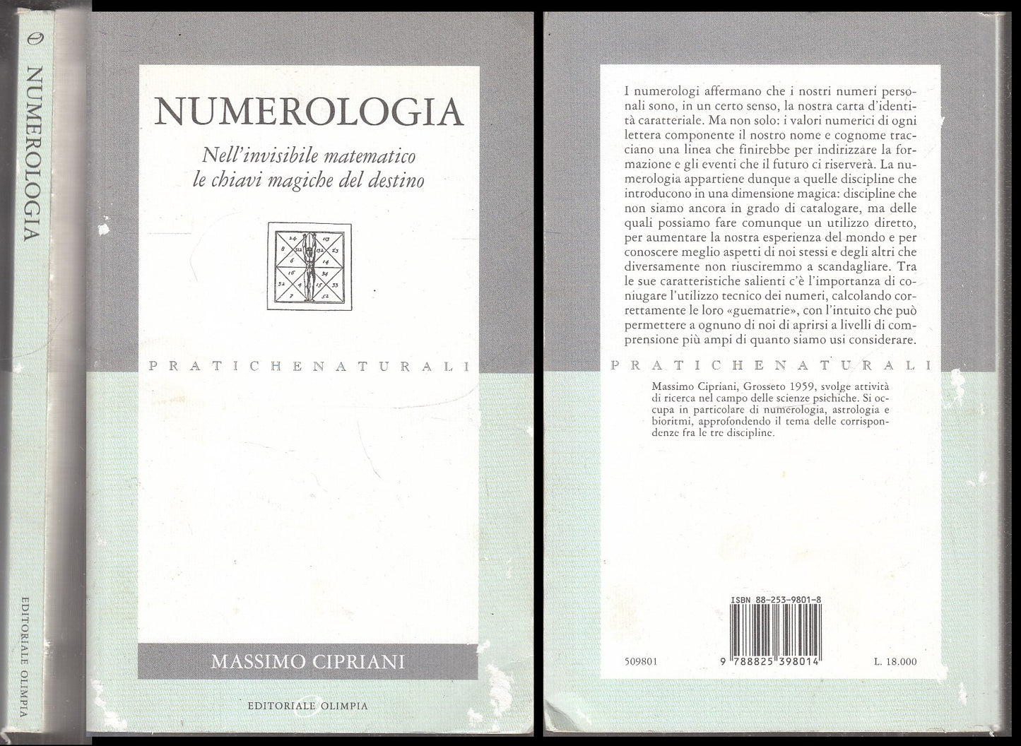 LZ- NUMEROLOGIA CHIAVI MAGICHE - MASSIMO CIPRIANI- OLIMPIA--- 1998- B- XFS142