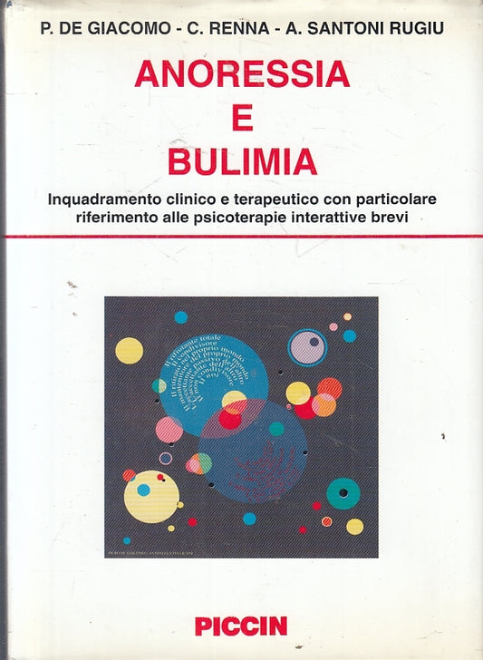 LQ- ANORESSIA E BULIMIA - DE GIACOMO RENNA RUGIU - PICCIN --- 1992 - CS - ZFS304
