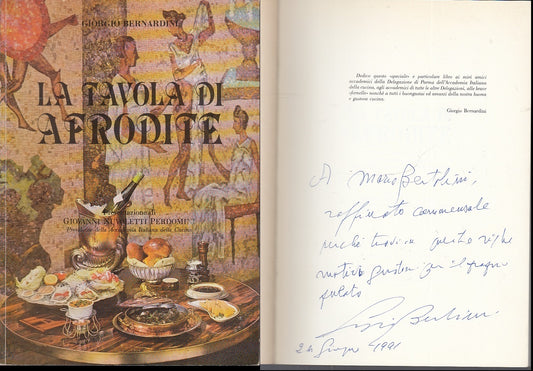 LK- LA FAVOLA DI AFRODITE AUTOGRAFO CUCINA- BERNARDINI- PARMA--- 1991- B- ZFS518