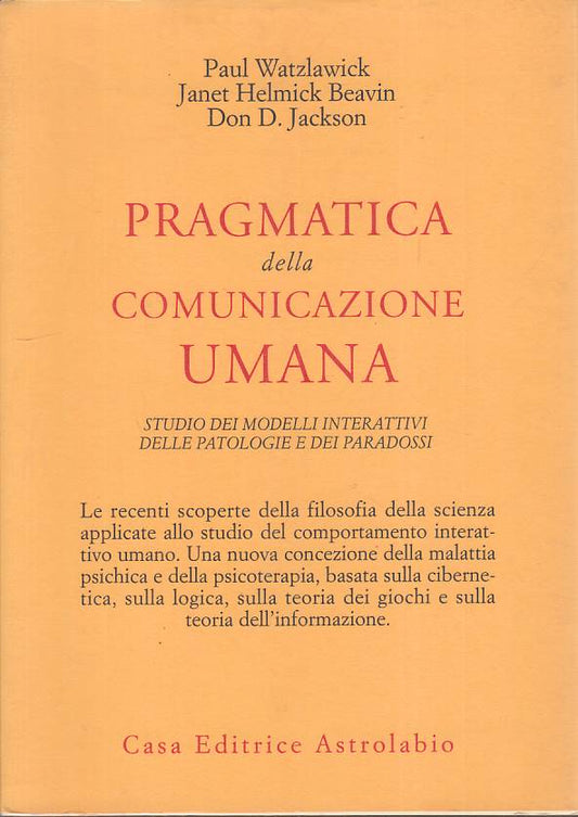LS- PRAGMATICA DELLA COMUNICAZIONE UMANA -- ASTROLABIO --- 1971 - BS - YFS11