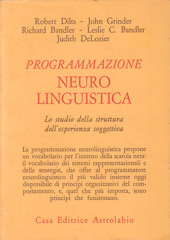LS- PROGRAMMAZIONE NEURO LINGUISTICA -- ASTROLABIO --- 1982 - BS - YFS582