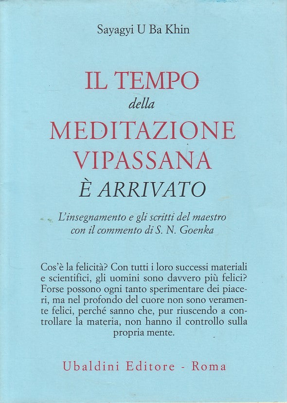 LS- TEMPO MEDITAZIONE VIPASSANA E' ARRIVATO -- UBALDINI --- 1993 - BS - ZDS145