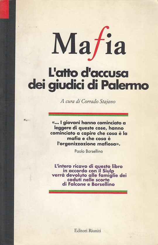 LZ- MAFIA L'ATTO D'ACCUSA GIUDICI PALERMO FALCONE-- RIUNITI--- 1992- B- ZDS85