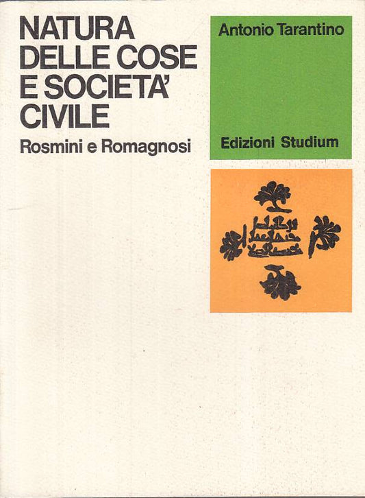 LS- NATURA DELLE COSE E SOCIETA' CIVILE- TARANTINO- STUDIUM--- 1983 - B - YTS380