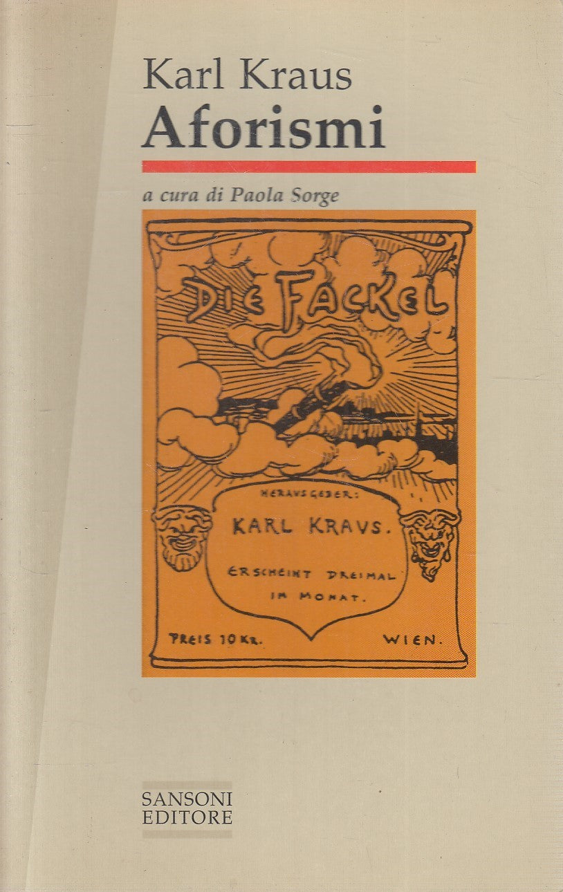 LN- AFORISMI - KARL KRAUS - SANSONI - IL FILO ROSSO -- 1992 - B - YFS599