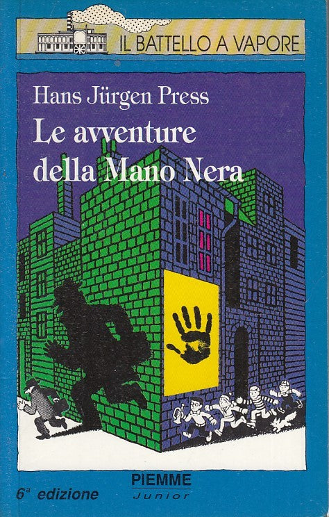 LN2- LE AVVENTURE DELLA MANO NERA - PRESS - PIEMME- BATTELLO A VAPORE--- B- JXS5