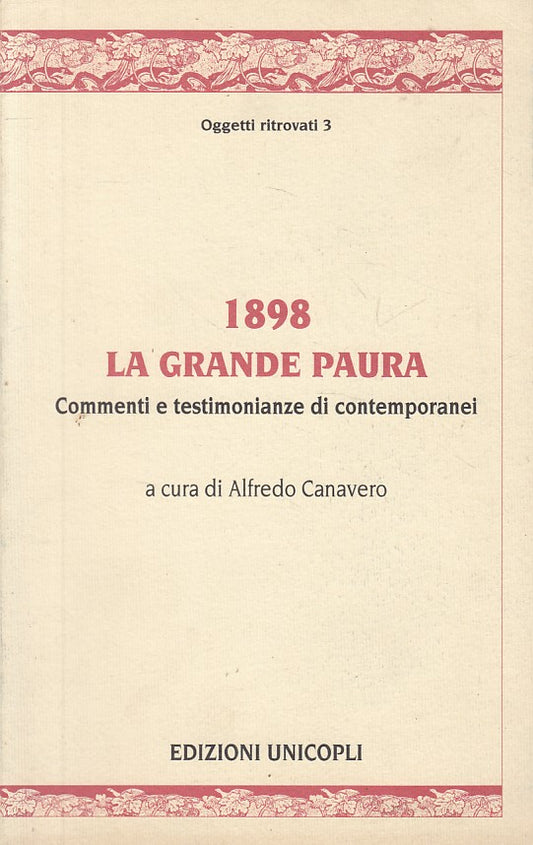 LS- 1898 LA GRANDE PAURA - CANAVERO - UNICOPLI -- 1a ED. - 1998 - B - YFS382
