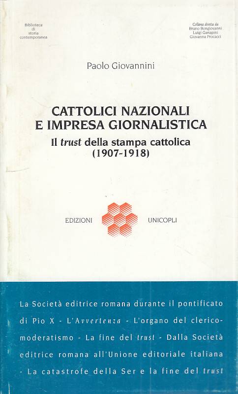 LS- CATTOLICI NAZIONALI IMPRESA GIORNALISTICA -- UNICOPLI --- 2001 - B - ZTS289