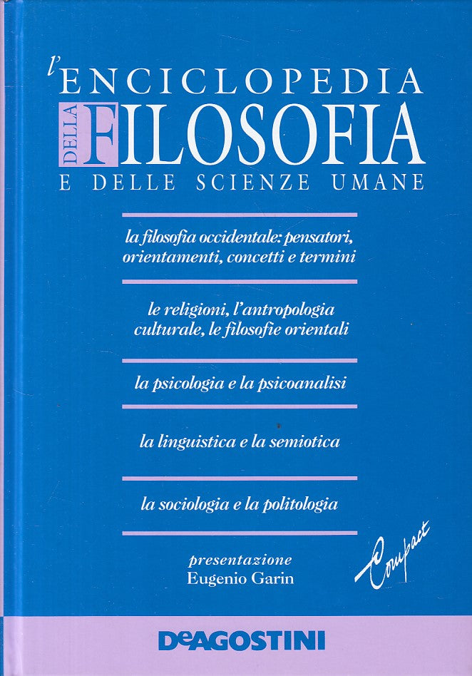 LZ- ENCICLOPEDIA DELLA FILOSOFIA SCIENZE UMANE-- DE AGOSTINI--- 1996- C - ZFS174