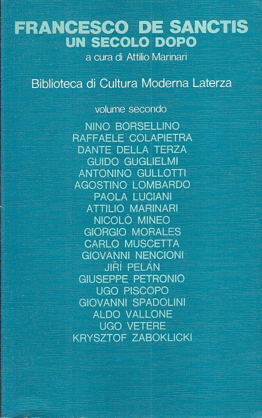 LS- FRANCESCO DE SANCTIS SECOLO DOPO VOL.2- MARINARI- LATERZA--- 1985- B- YFS199