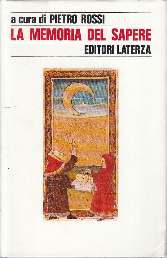 LS- LA MEMORIA DEL SAPERE - ROSSI- LATERZA- STORIA CIVILTA'-- 1988 - CS - ZFS456