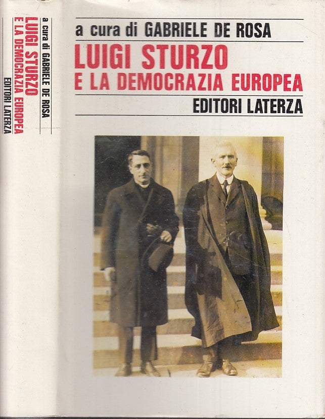 LS- LUIGI STURZO E LA DEMOCRAZIA EUROPEA - DE ROSA - LATERZA --- 1990 - CS - XTS