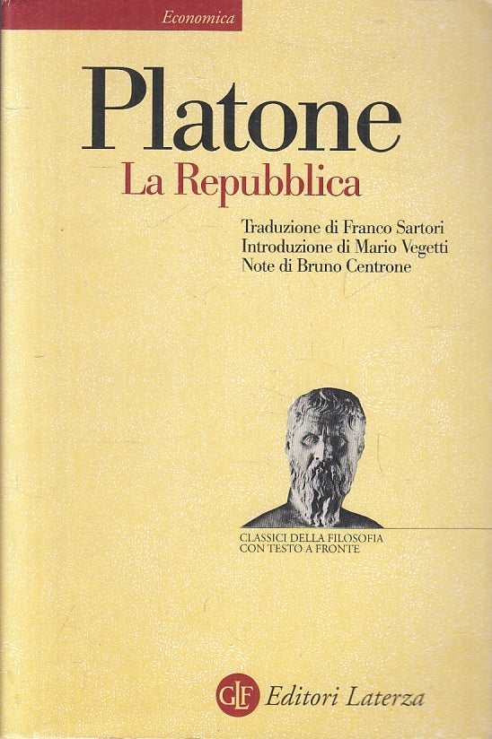 LN- LA REPUBBLICA TESTO A FRONTE - PLATONE - LATERZA - FILOSOFIA-- 2001- B- XFS