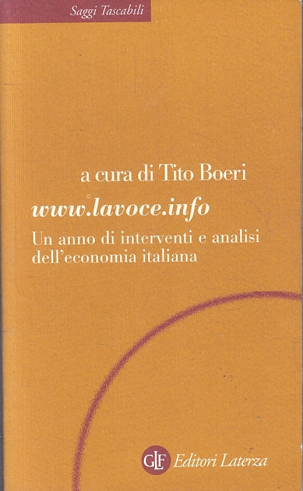 LN2- WWW.LAVOCE.INFO - TITO BOERI - LATERZA - SAGGI TASCABILI - B - XFS