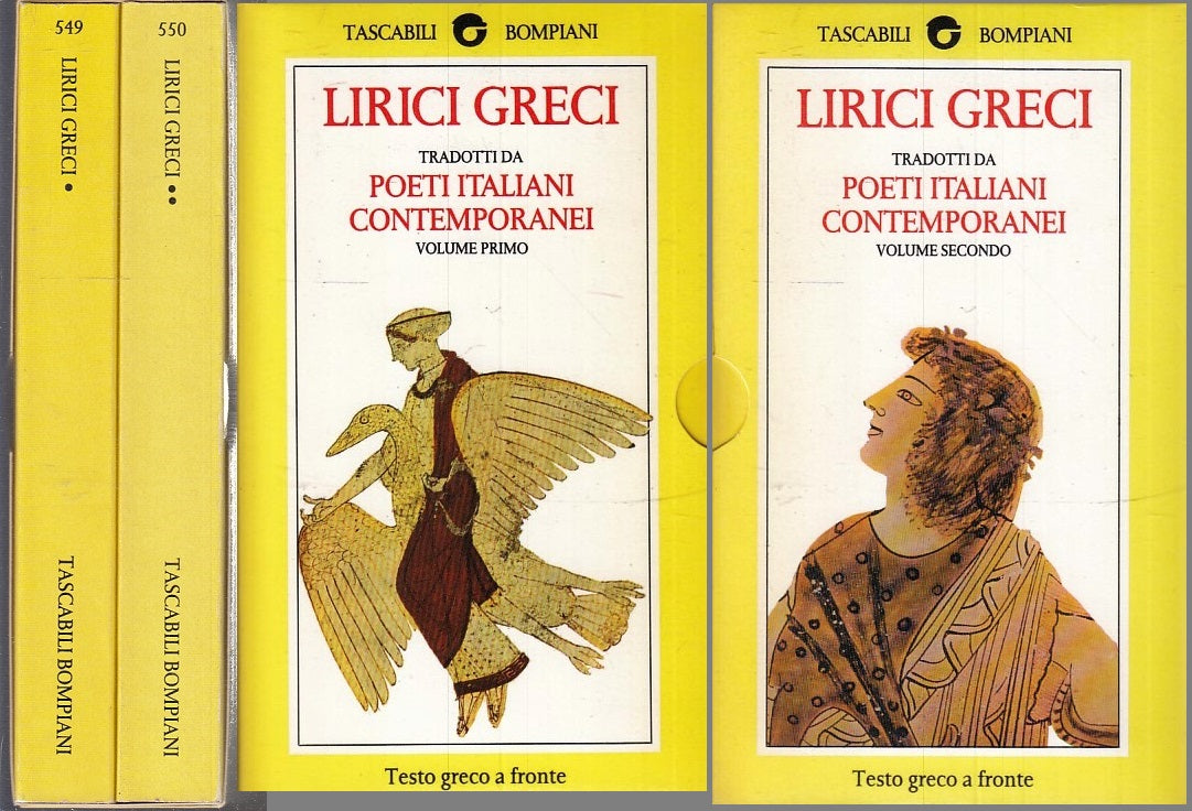 LN- LIRICI GRECI tradotti POETI ITALIANI CONTEMPORANEI 2 VOLUMI - BOMPIANI - XFS