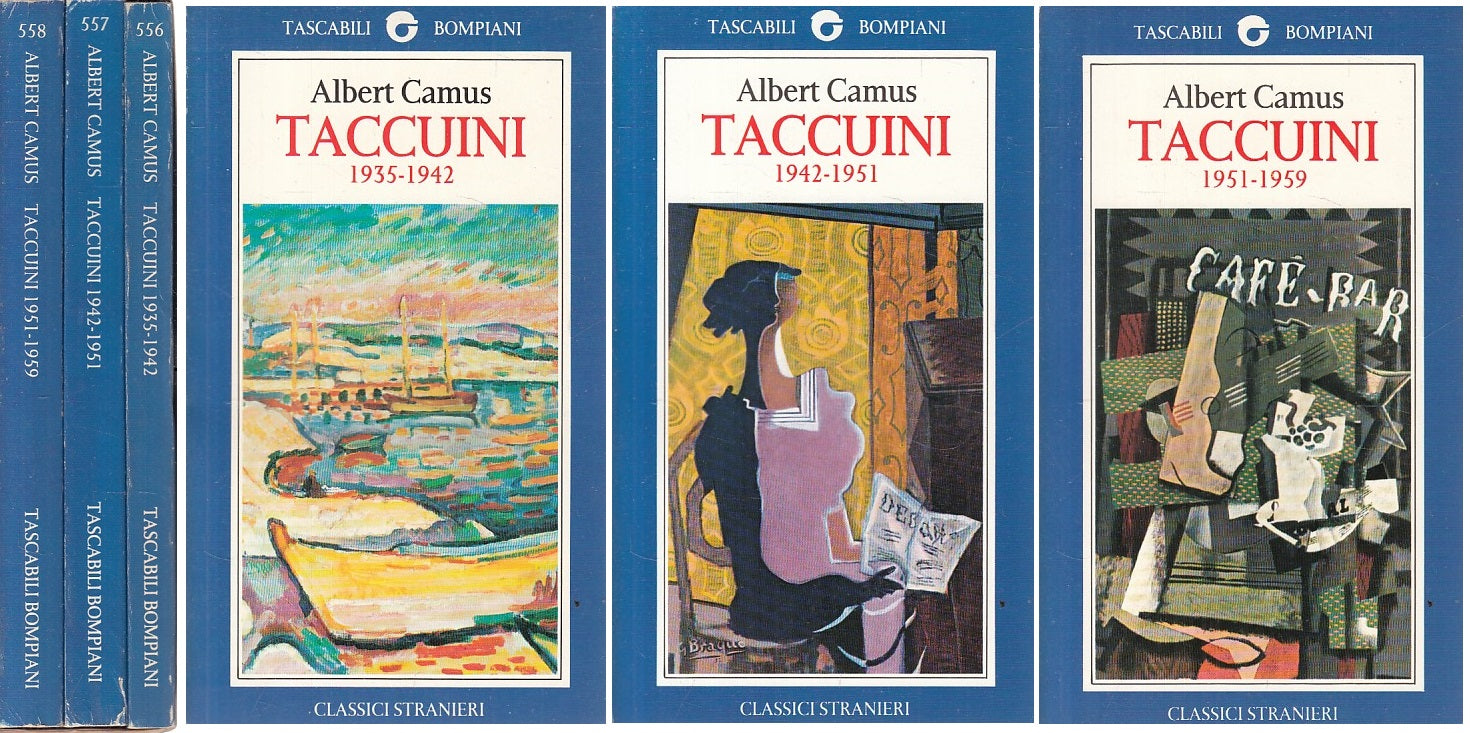 LN- TACCUINI 3 VOLL. - CAMUS - BOMPIANI - TASCABILI - 1a ED. - 1992 - B - ZFS162