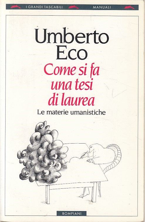 LS- COME SI FA TESI DI LAUREA MATERIE UMANISTICHE-- BOMPIANI--- 1997 - B - YFS33