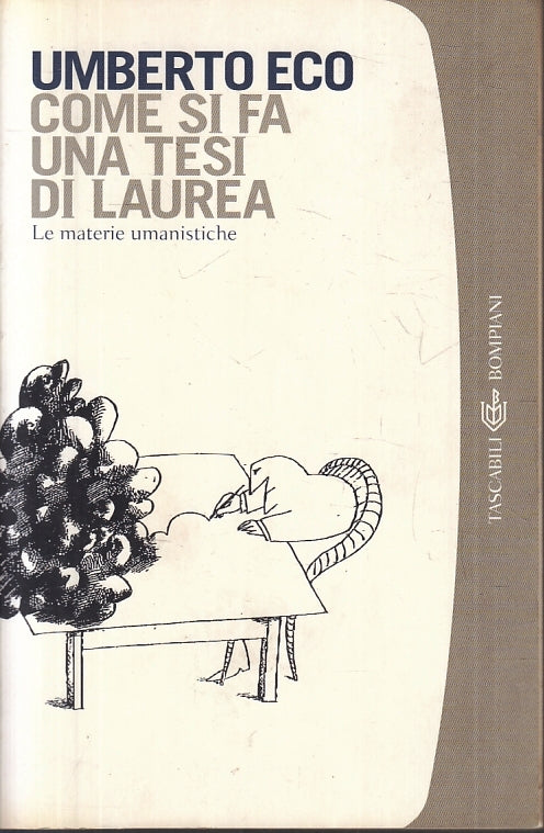 LS- COME SI FA UNA TESI DI LAUREA- UMBERTO ECO- BOMPIANI- TASCABILI--- B- ZFS167