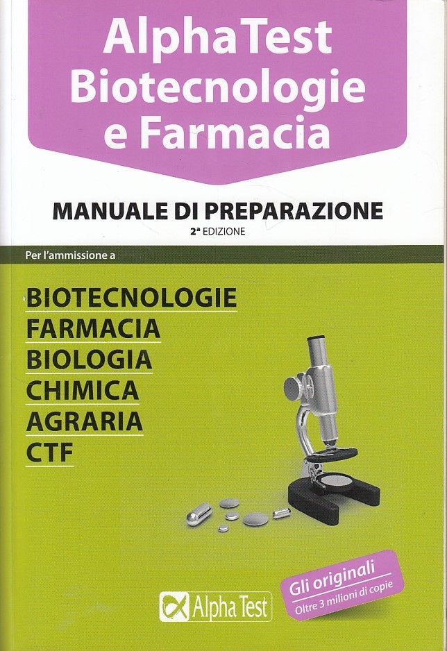 LZ- ALPHA TEST BIOTECNOLOGIE FARMACIA MANUALE -- ALPHA TEST--- 2016 - B - ZDS632