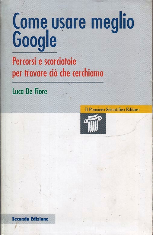 LZ- COME USARE MEGLIO GOOGLE - LUCA DE FIORE- IL PENSIERO SCIENTIFICO- B- ZFS187
