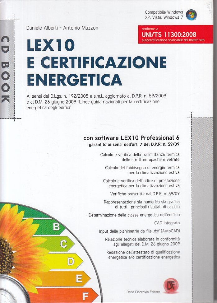 LZ- LEX10 E CERTIFICAZIONE ENERGETICA + CD -- FLACCOVIO --- 2008 - C - YFS210