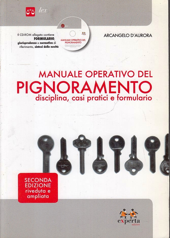 LZ- MANUALE OPERATIVO DEL PIGNORAMENTO + CD ROM - D'AURORA - 2010- B - YFS973