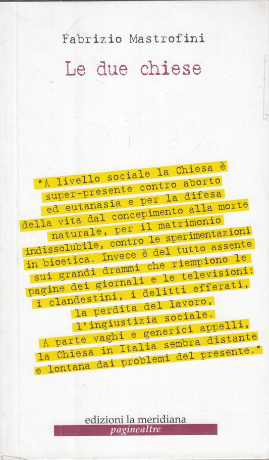 LN2- LE DUE CHIESE - FABRIZIO MASTROFINI - LA MERIDIANA PAGINEALTRE - B - JXS20