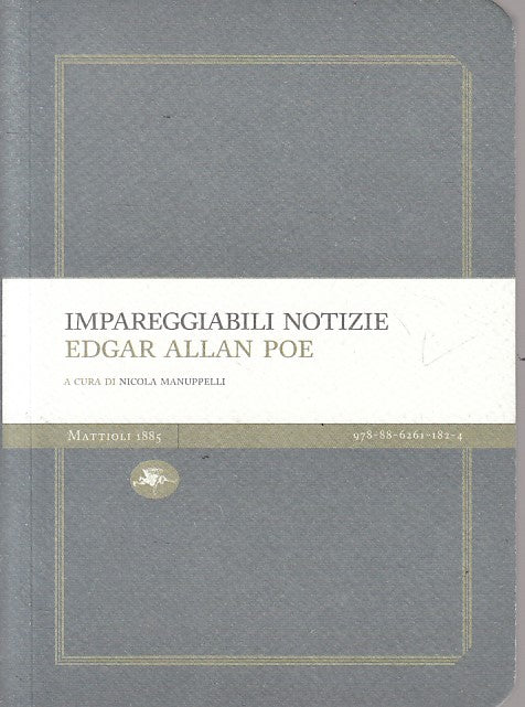 LN- IMPAREGGIABILI NOTIZIE - ALLAN POE - MATTIOLI 1885 --- 2011 - B - YFS154