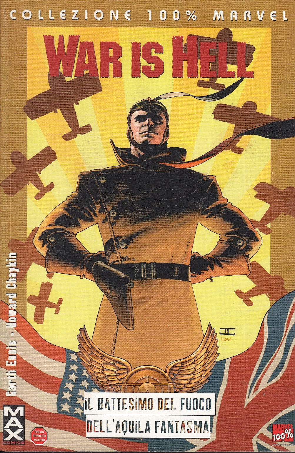 LB- WAR IS HELL BATTESIMO FUOCO AQUILA FANTASMA- GARTH ENNIS- PANINI 100%- B-VHX