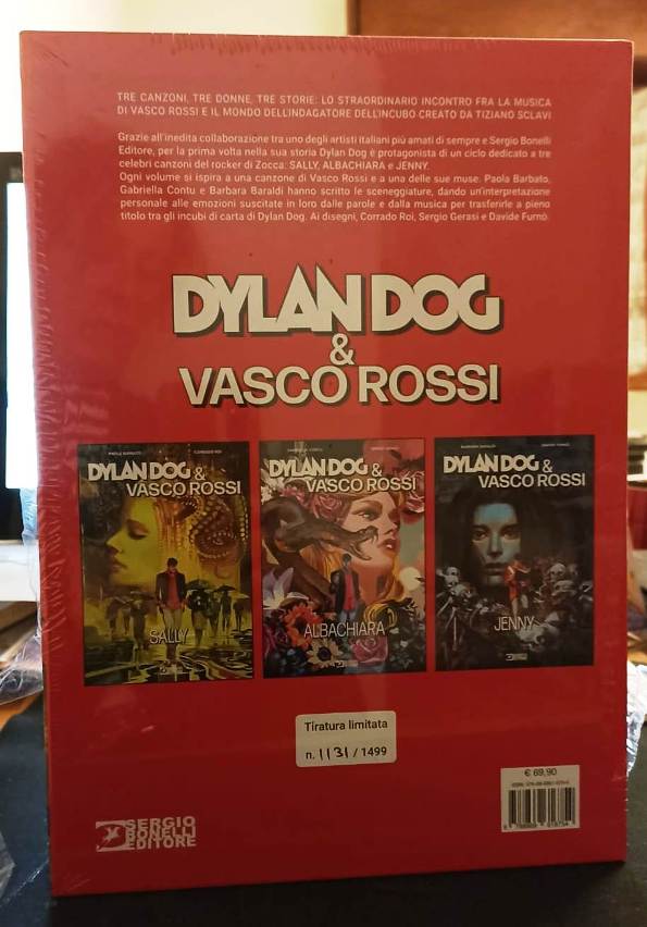 LB- DYLAN DOG & VASCO ROSSI 3 VOLUMI CONFANETO NUMERATO -- BONELLI- 2021- C