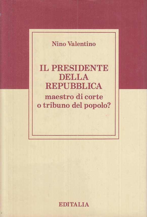 LS- IL PRESIDENTE DELLA REPUBBLICA - VALENTINO - EDITALIA --- 1992 - CS - YTS185