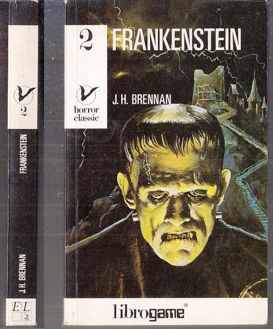 LF- SERIE HORROR CLASSIC 2 FRANKENSTEIN - BRENNAN - LIBROGAME --- 1990 - B - XFS