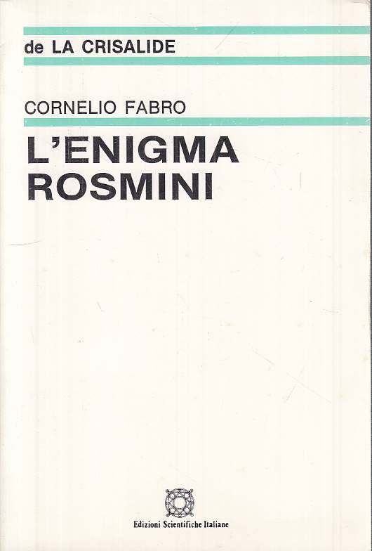 LS- L'ENIGMA ROSMINI - FABRO - SCIENTIFICHE ITALIANE --- 1988 - B - YTS634